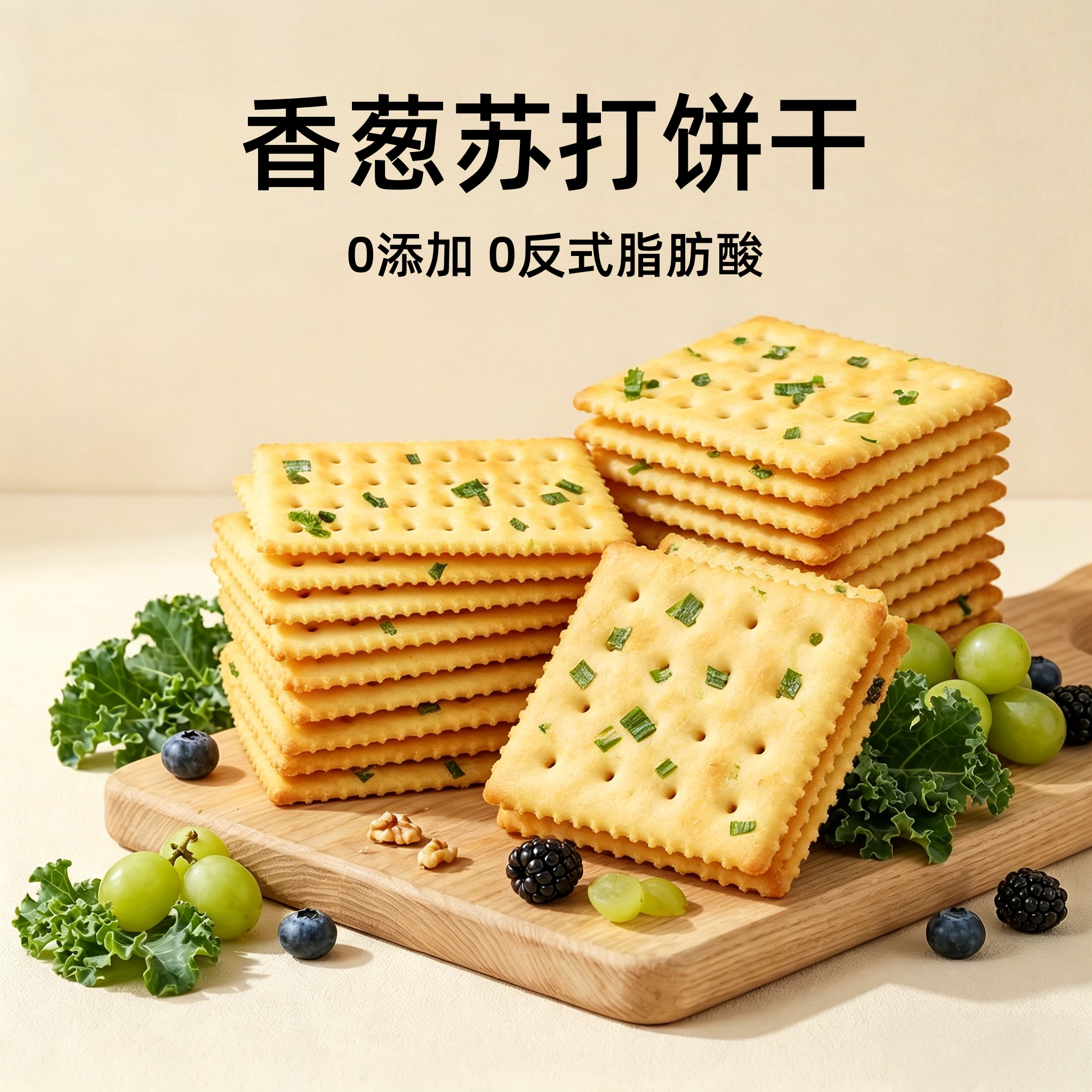 农科院无蔗糖香葱苏打饼干早餐葱香咸味饼干零食代餐点心养胃胃酸