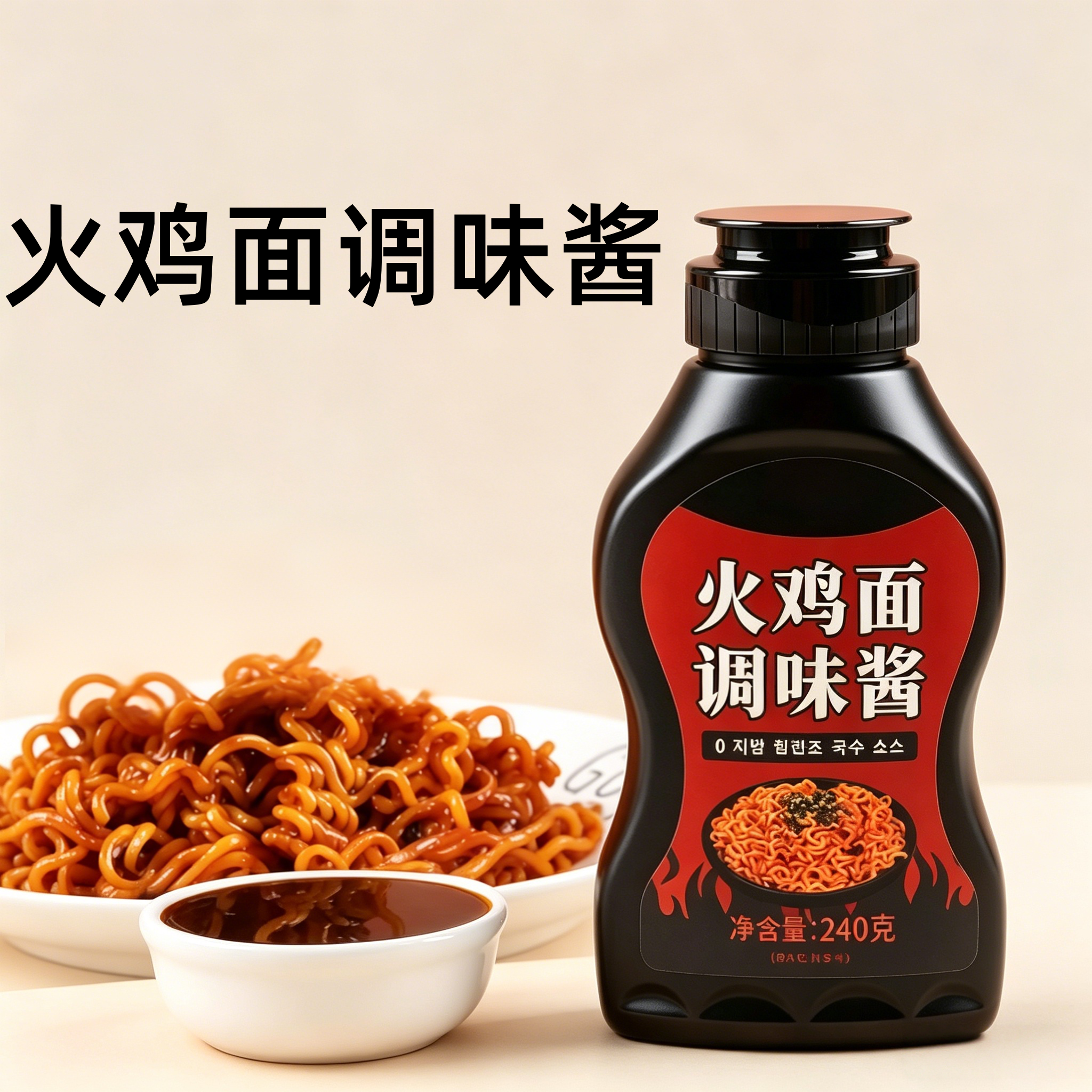 山超同款韩式火鸡面酱官方旗舰店0脂肪正宗超辣料包酱韩国拌饭酱