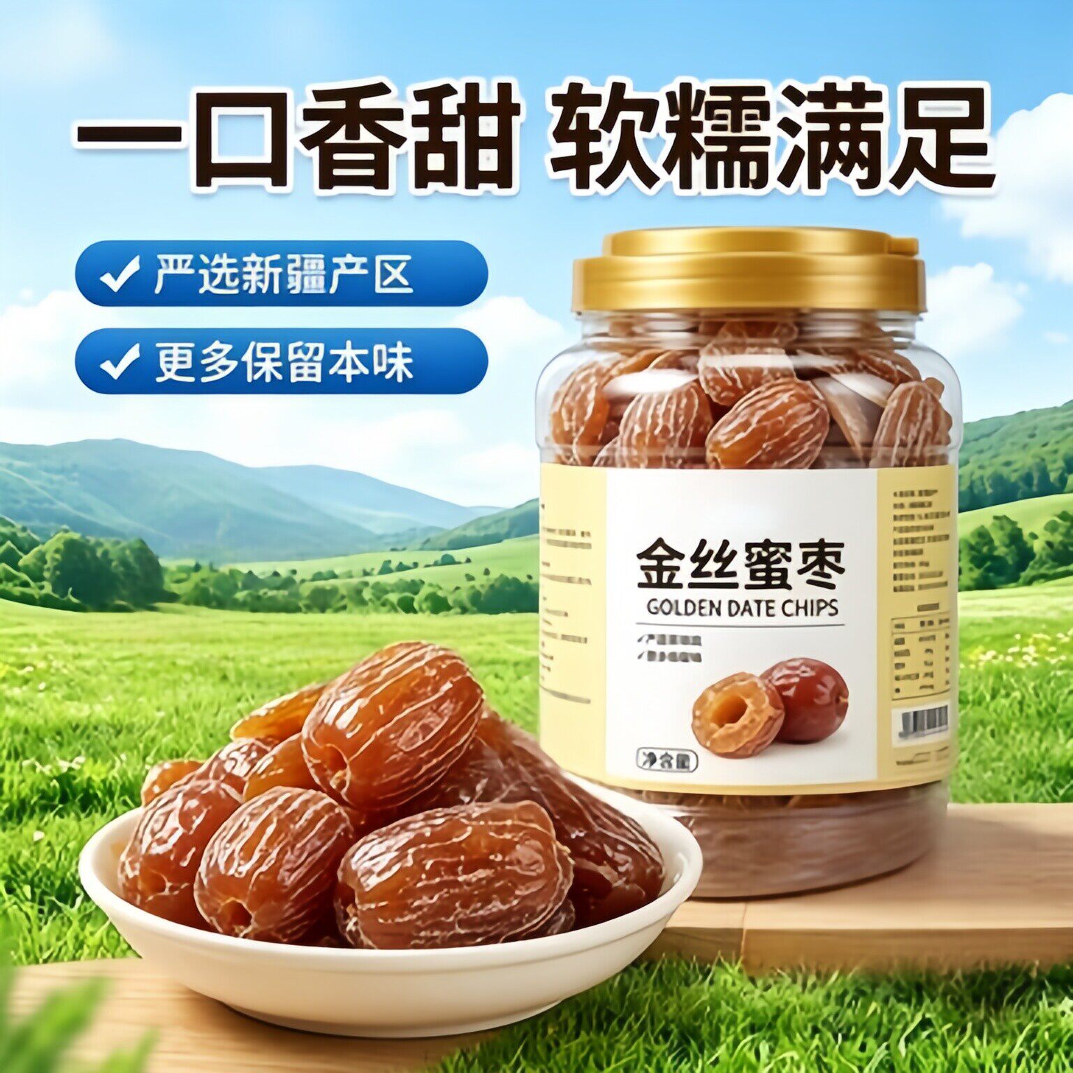 山超同款特级无核金丝蜜枣包粽子专用大颗粒干蜜枣煲汤官方旗舰店