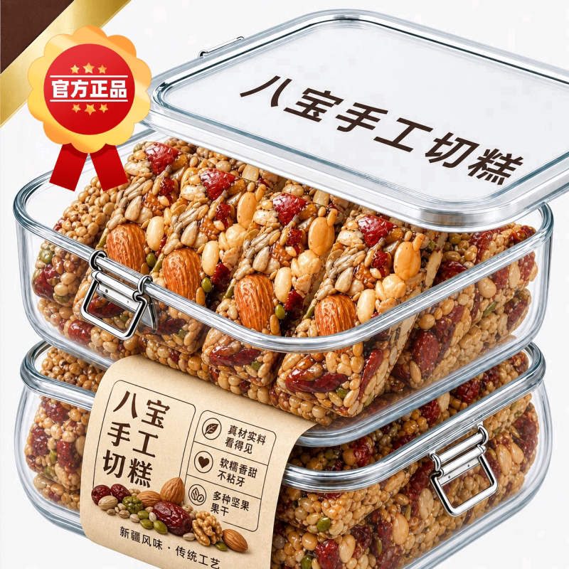 正宗新疆八宝手工切糕营养坚果核桃传统糕点解馋宿舍零食旗舰店