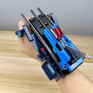 积木冰狼爪利刃武器装备可伸缩金刚狼爪子5-10岁男孩子拼装大玩具