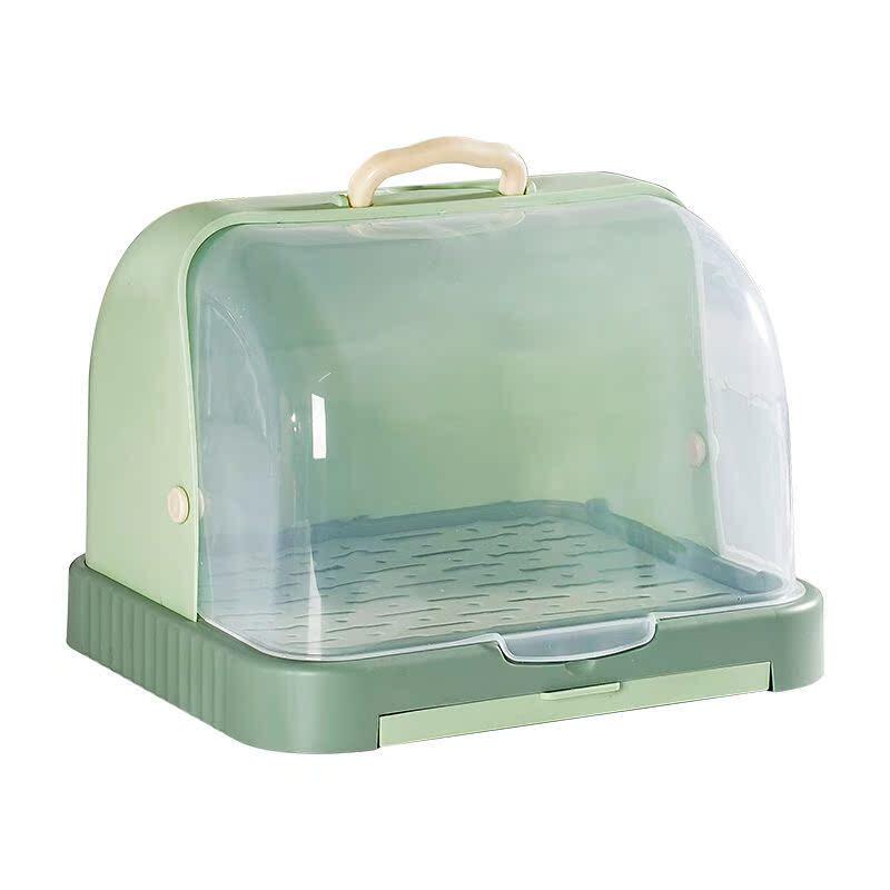 塑料杯架加厚沥水防尘置物架创意家用茶杯收纳架奶瓶架带盖收纳盒