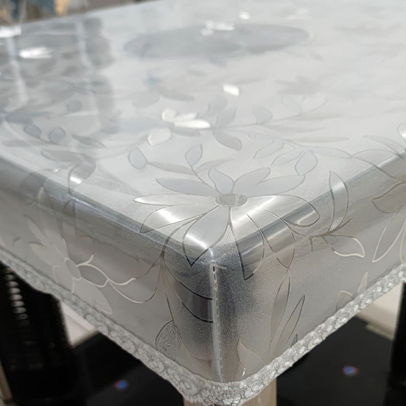 新款简约透明pvc桌布防水图片