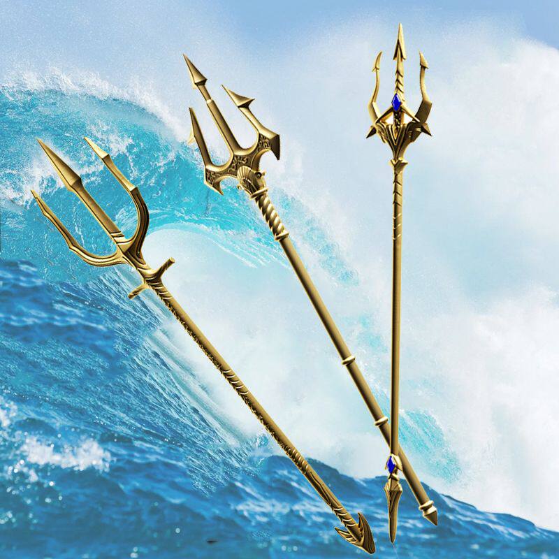 儿童玩具海神海王三叉戟一米大号pu软胶刀剑武器模型男孩兵器塑料