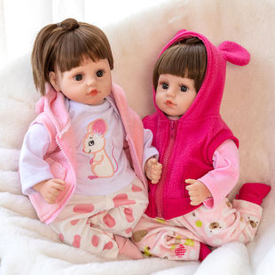 仿真洋娃娃玩具婴儿女孩公主软搪胶布娃娃逼真睡眠会说话的假娃娃