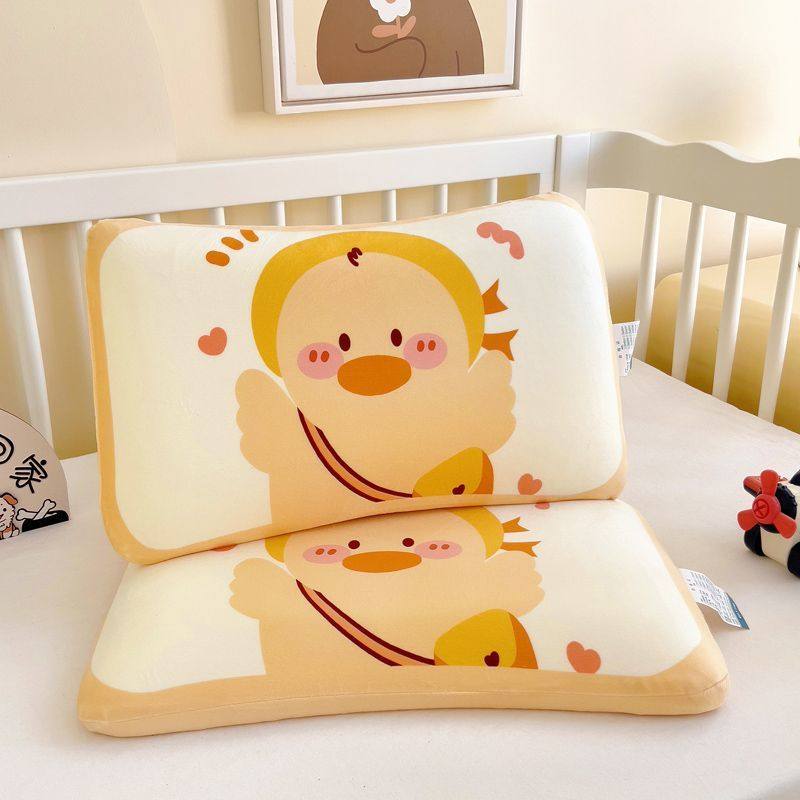 新款a类宝宝绒儿童专用记忆棉枕头幼儿园通用卡通可拆洗柔软贴肤