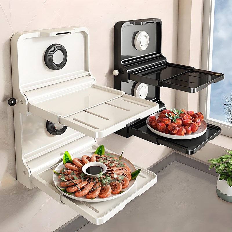 吸盘厨房备菜置物架可折叠壁挂多层配菜盘多O功能收纳火锅放菜架