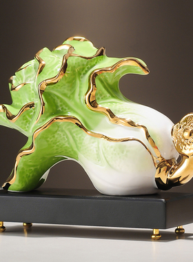 招财白菜摆件开业礼品o百财装饰品客厅电视柜酒柜乔迁店铺开店礼