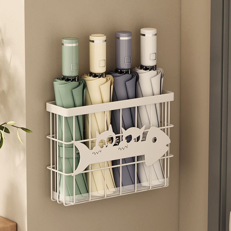 壁挂雨伞收纳架家用门口可沥w水入户门创意雨伞架置物架存放架神