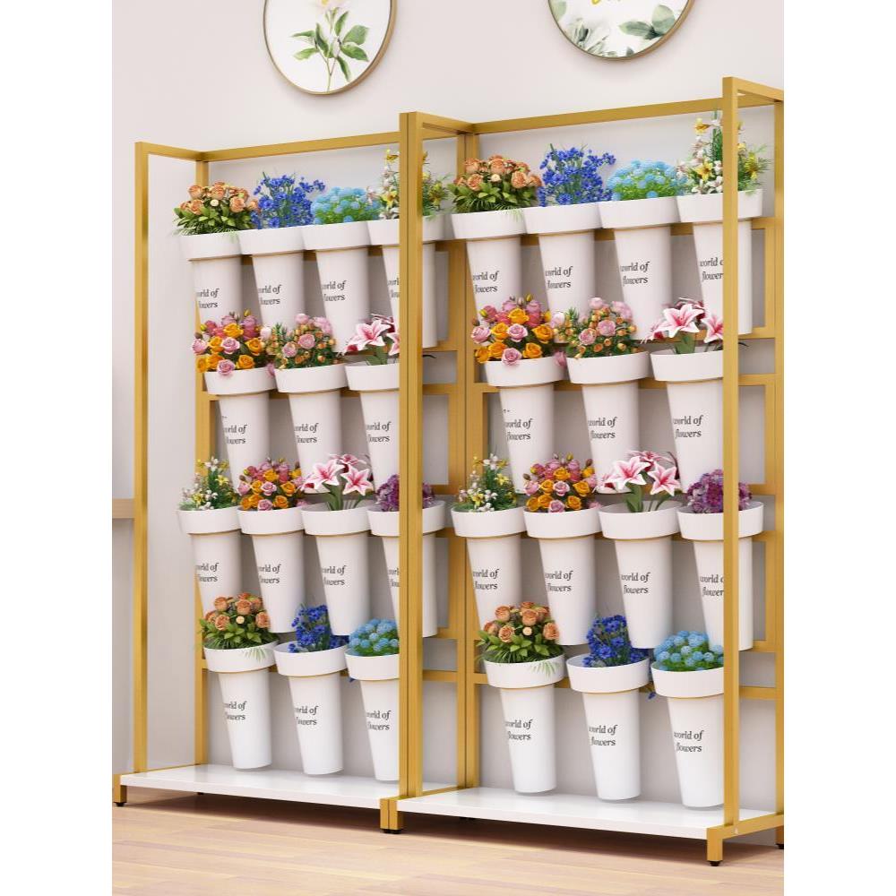 超窄花卉花架多层鲜花展示架花店高端艺术婚庆冰柜冷藏醒花花桶架