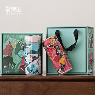 密封便携车载直饮茶水分离泡茶水杯 陶瓷盖双层陶瓷保温杯女男士