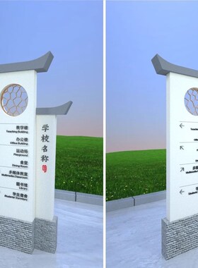 指引牌公园标识牌导视牌宣传牌路口立牌景区指示牌乡村口村标村牌