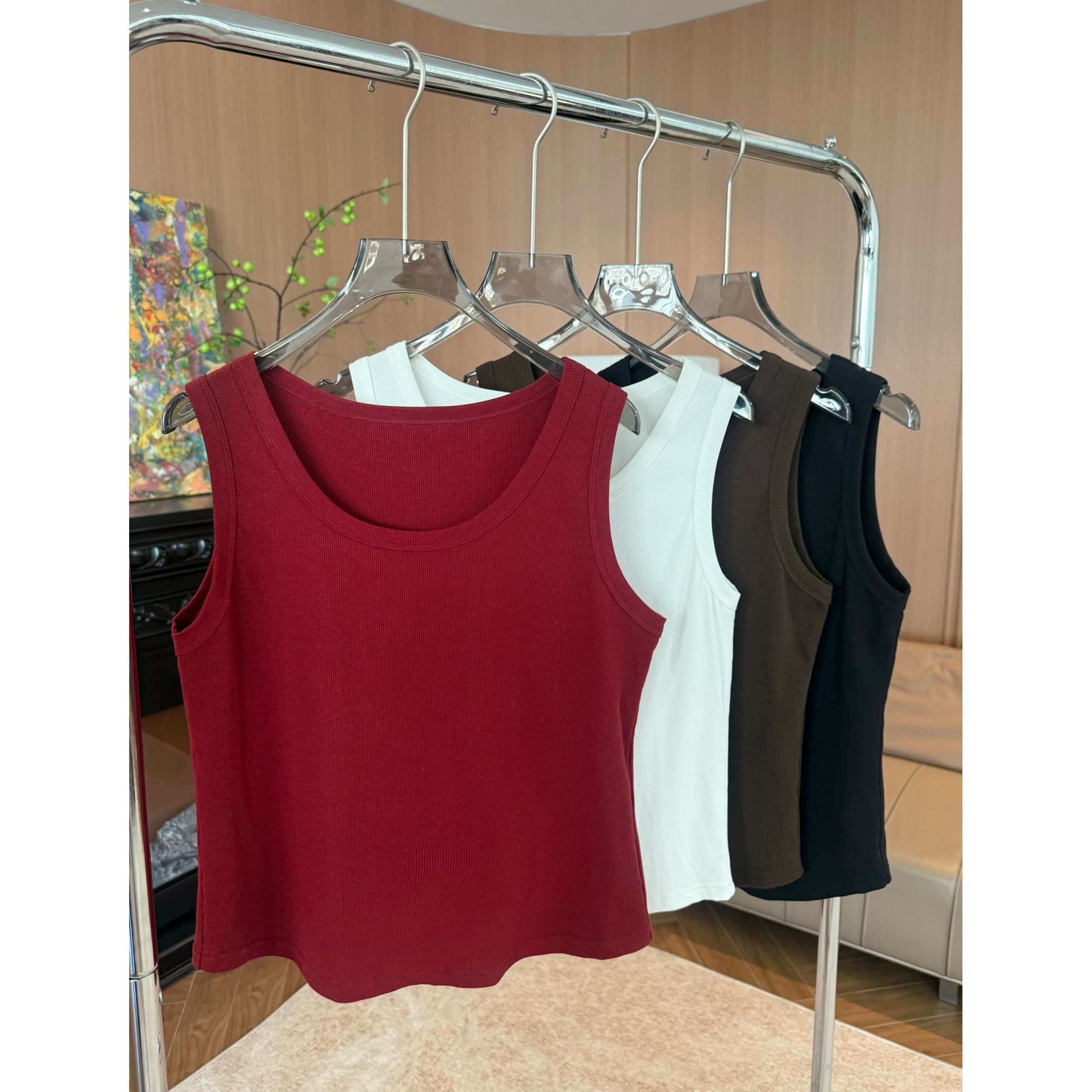 NANJIE/楠姐【百搭单品】时尚宽肩带休闲百搭背心XNS6516