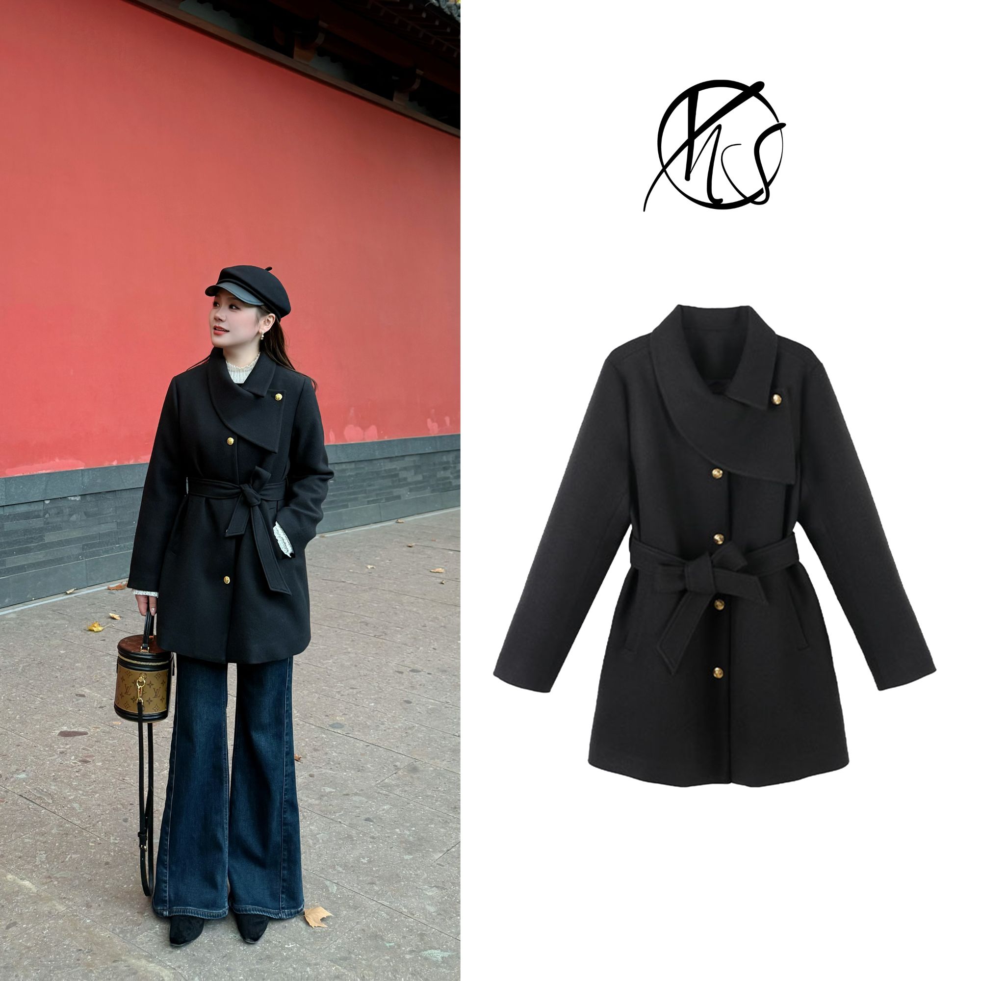 NANJIE/楠姐【初雪巴黎】2025冬季新款千金风精致羽绒服XNS6776