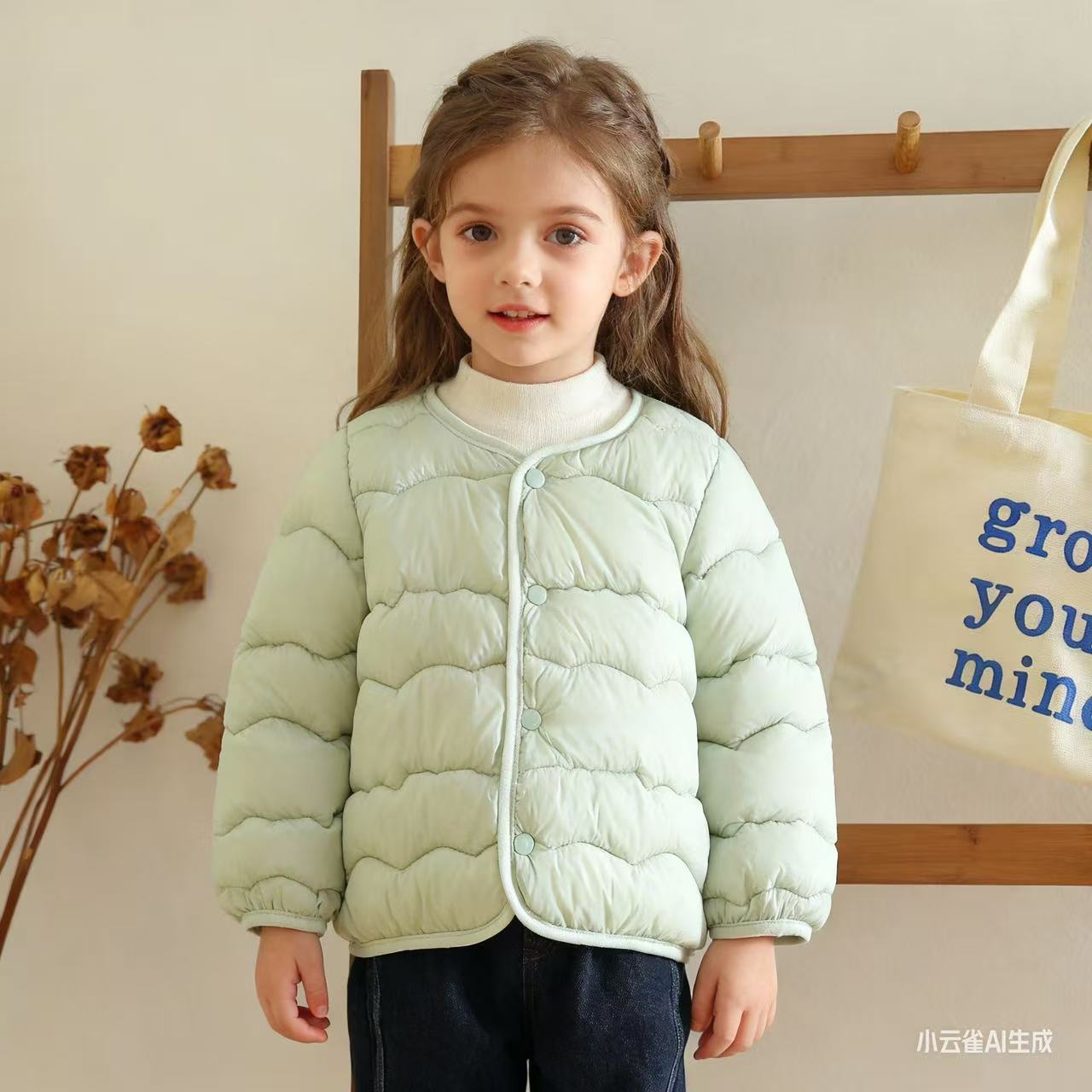 木木屋春秋冬轻薄款男女童棉服