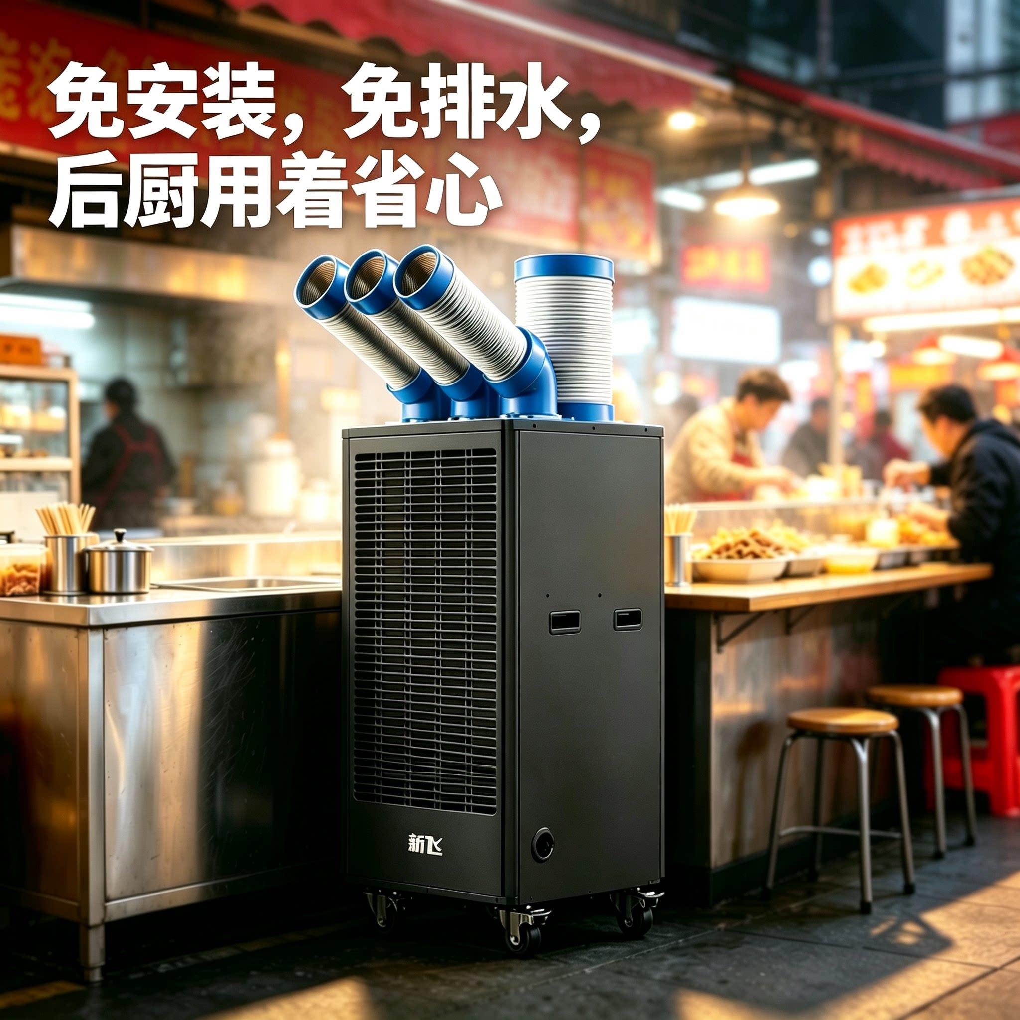 新飞工业移动式一体空调压缩机制冷车间设备冷风机厨房降温冷气机