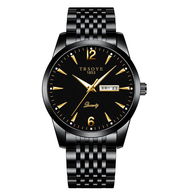 瑞士双日历新概念手表男士机械表全自动男款十大防水夜光国产品牌