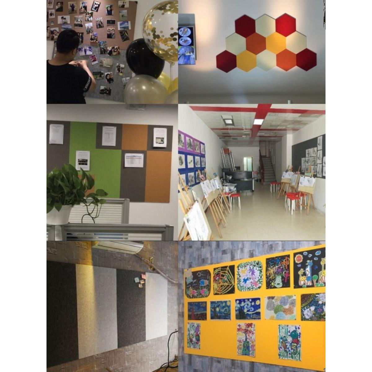 自粘幼儿园彩色毛毡板墙贴软木板照片作品展示板背景墙留言板定制