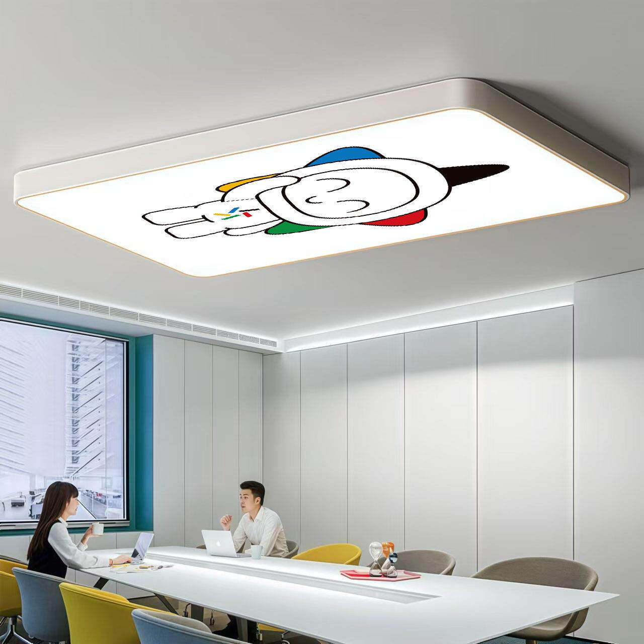 来图定制小乐星图案长方形LED全光谱吸顶灯体彩福彩店铺装饰灯