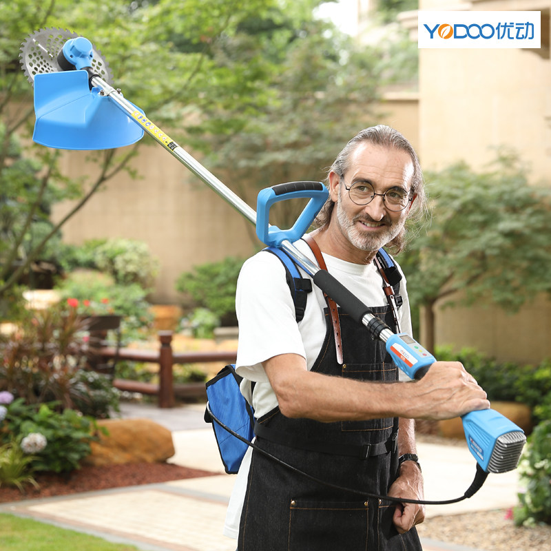 优动无刷电动割草机背负多功能园林除草机充电式家用打草机草坪机