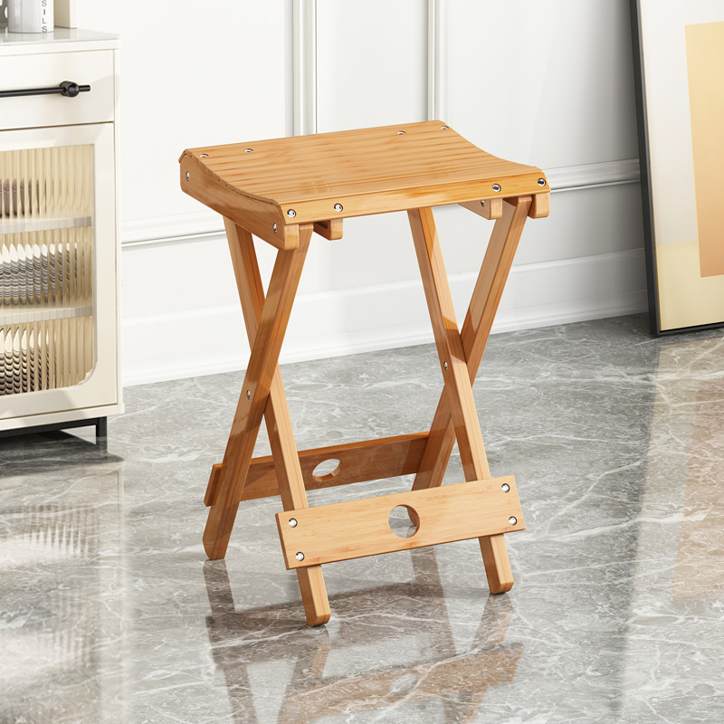 楠竹可折叠小凳子家用换鞋凳小板凳便携式马扎钓鱼矮凳简易靠背椅