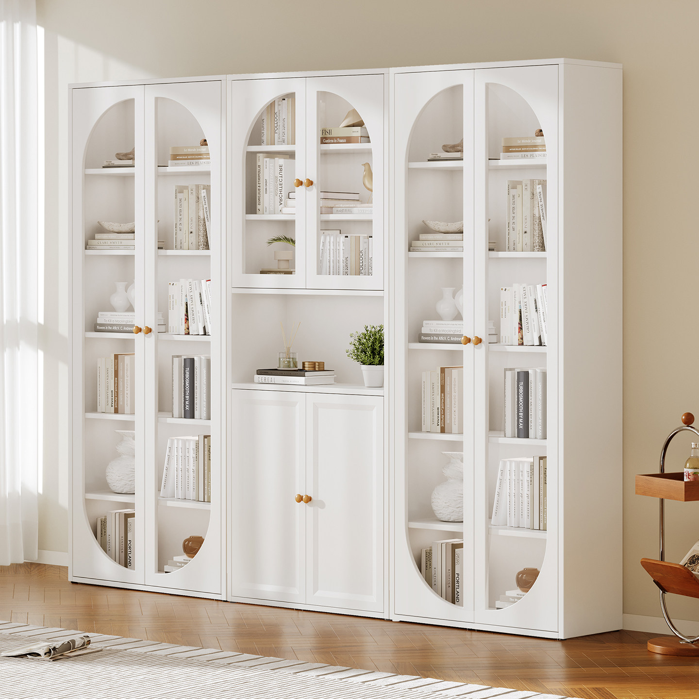 钢制书柜带玻璃门防尘书架铁艺立柜展示柜文件柜收纳柜无甲醛书柜,住宅家具,单个书柜,淘宝优惠券,粉丝福利购,淘宝优惠卷