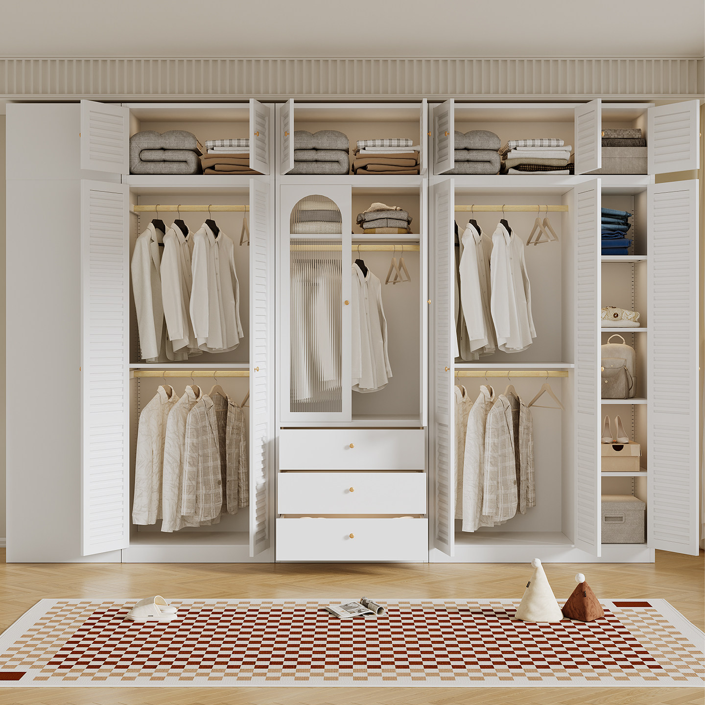 法式复古风衣柜家用卧室对开门无甲醛儿童铁艺衣橱收纳柜铁皮柜子,住宅家具,自由组合衣柜,淘宝优惠券,粉丝福利购,淘宝优惠卷