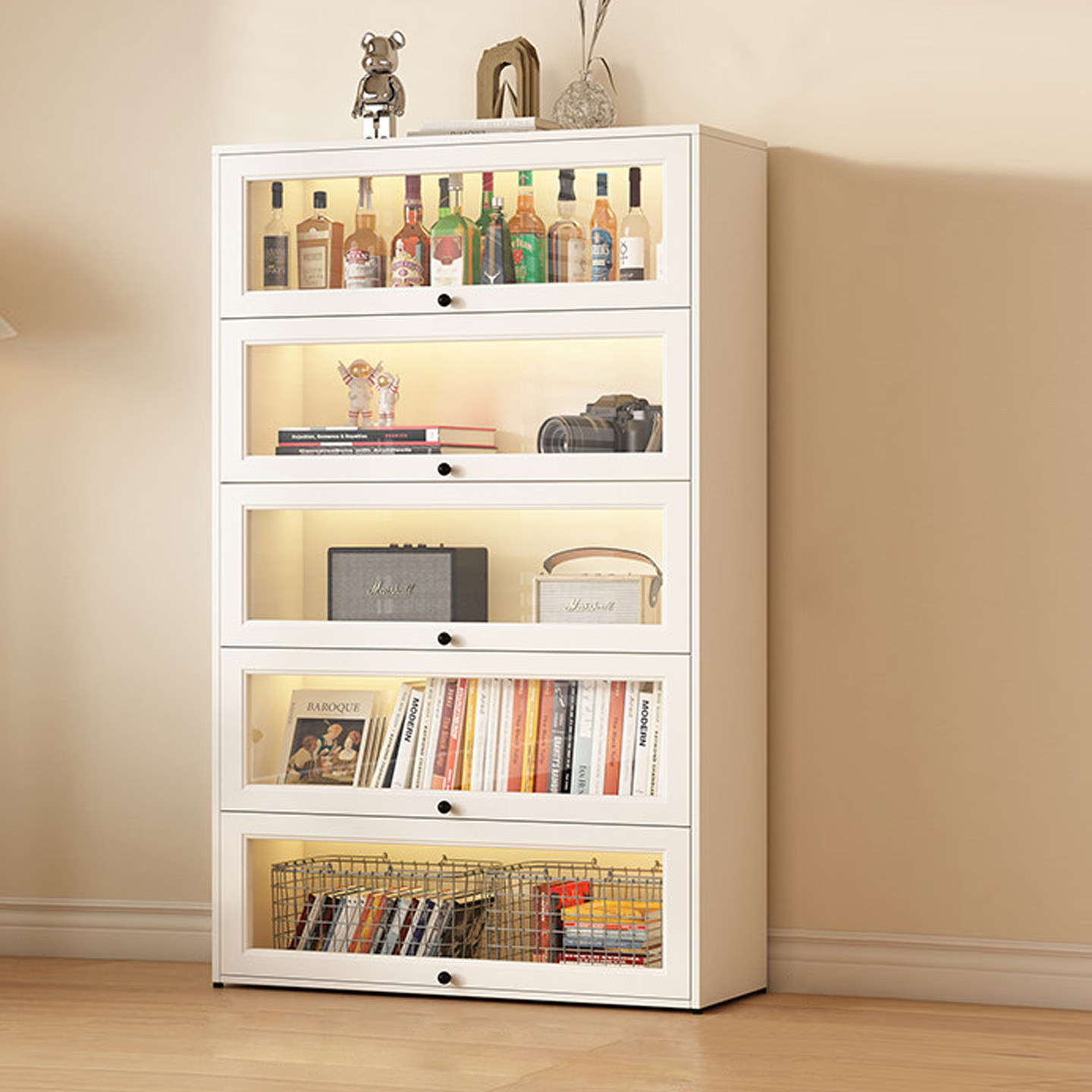 书架上翻门书柜多层钢制置物柜家用落地收纳储物柜儿童图书收纳柜,住宅家具,单个书柜,淘宝优惠券,粉丝福利购,淘宝优惠卷