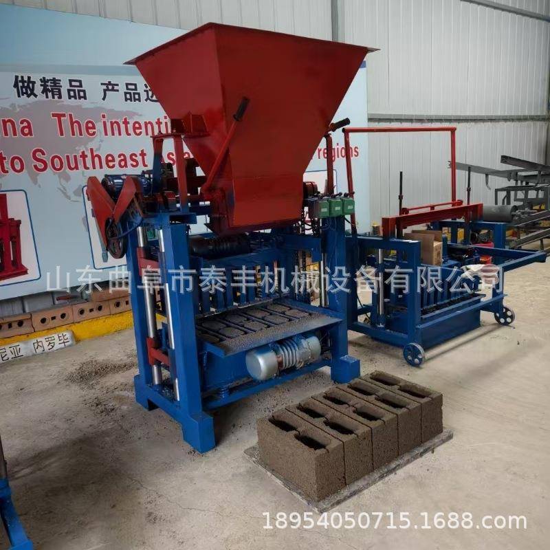 4-35型水泥砖机小型水泥免烧空心砖机全套全自动制砖机