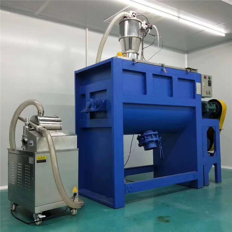 广东1吨卧式干粉粉体搅拌机双螺旋强制搅拌机颗粒片材炒料机