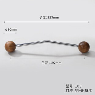 法式亮银衣柜橱柜木珠复古简约新中式把手中古风长柜门单孔拉手