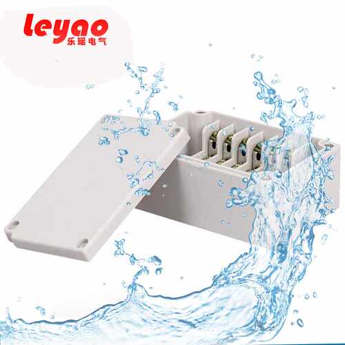 6位自带铜端子盒塑料防水接线盒ABS端子盒IP65防水盒 DS-PG-6P