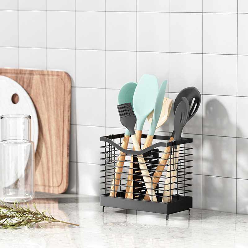 双格汤勺筷子筒厨房多功能刀叉锅铲夹子收纳架家用餐具沥水置物架,餐饮具,餐具笼/架,淘宝优惠券,粉丝福利购,淘宝优惠卷