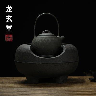 大号老火钵炭炉铁壶煮茶炉伍德炉 铸铁风炉木碳炉取暖炉 酒精炉