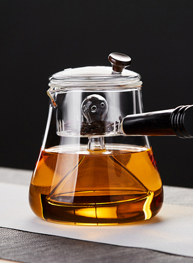 绿昌明玻璃侧把煮茶壶耐高温电陶炉蒸汽茶器烧水泡茶壶茶具套装