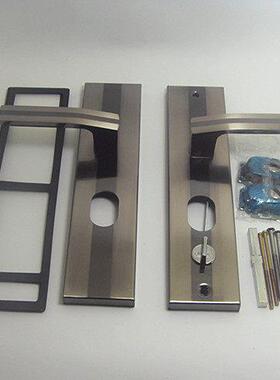 忠恒家用型防盗门锁具大门把手黑金拉丝门锁235孔距通用锁芯手柄