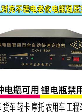汽车电瓶充电器12V24Vv24v修覆大功率充电机蓄电池快速通用型