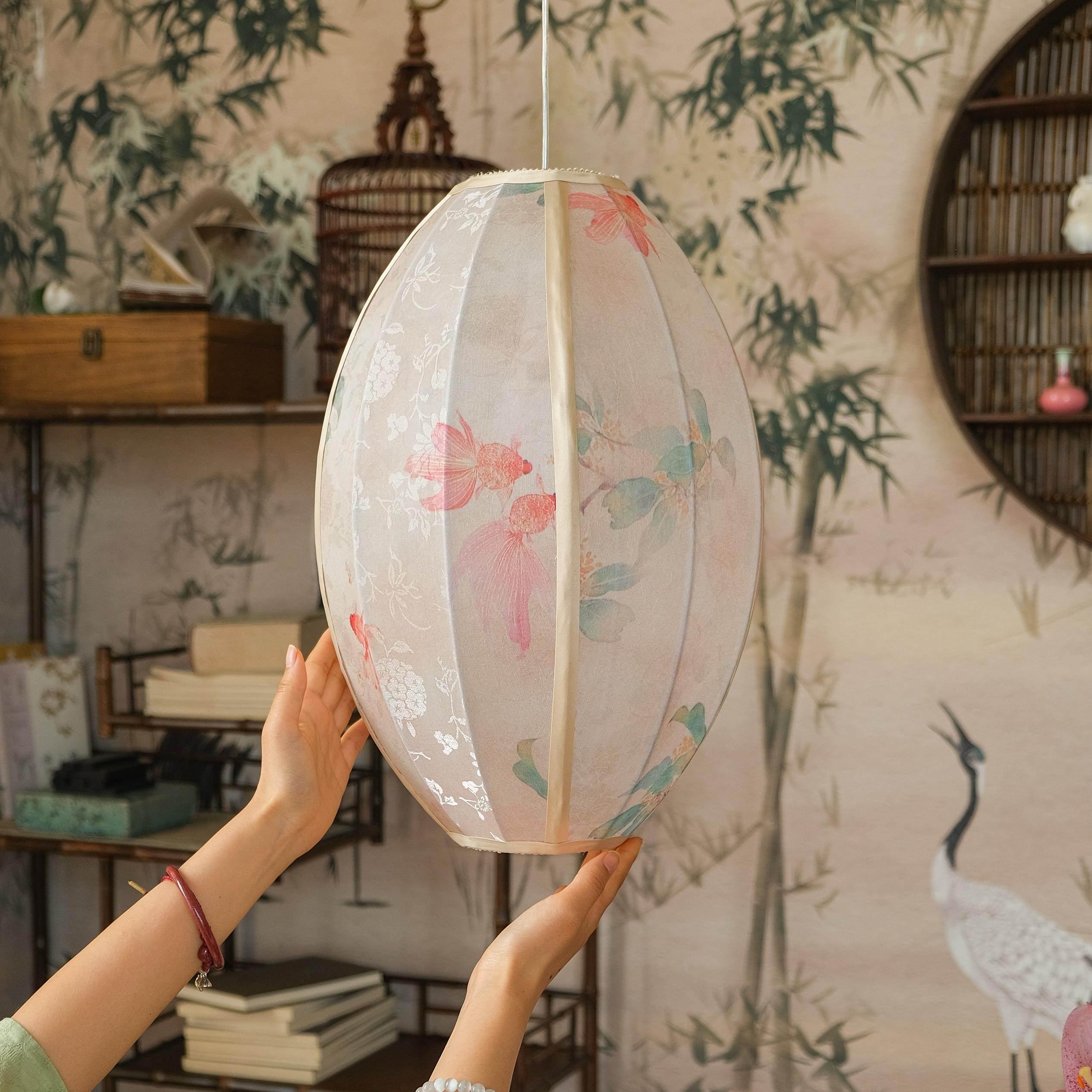 物几空间新中式宋代美学鱼戏莲枣型灯笼简约书房卧室茶室灯具吊灯,家装灯饰光源,餐厅吊灯,淘宝优惠券,粉丝福利购,淘宝优惠卷