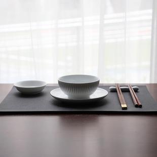米饭碗实用家用 山水一间纯白色饭碗景德镇白瓷餐具棱边防滑法式