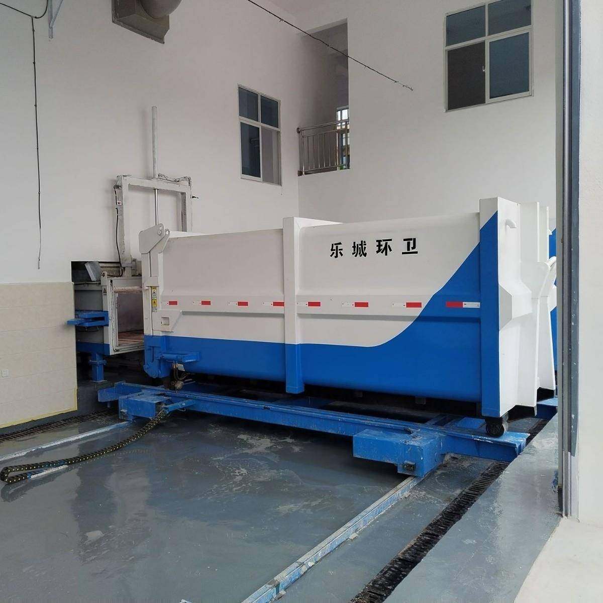 分体式处理200-00吨生活垃圾压缩机中转站水平压缩式中转站设备