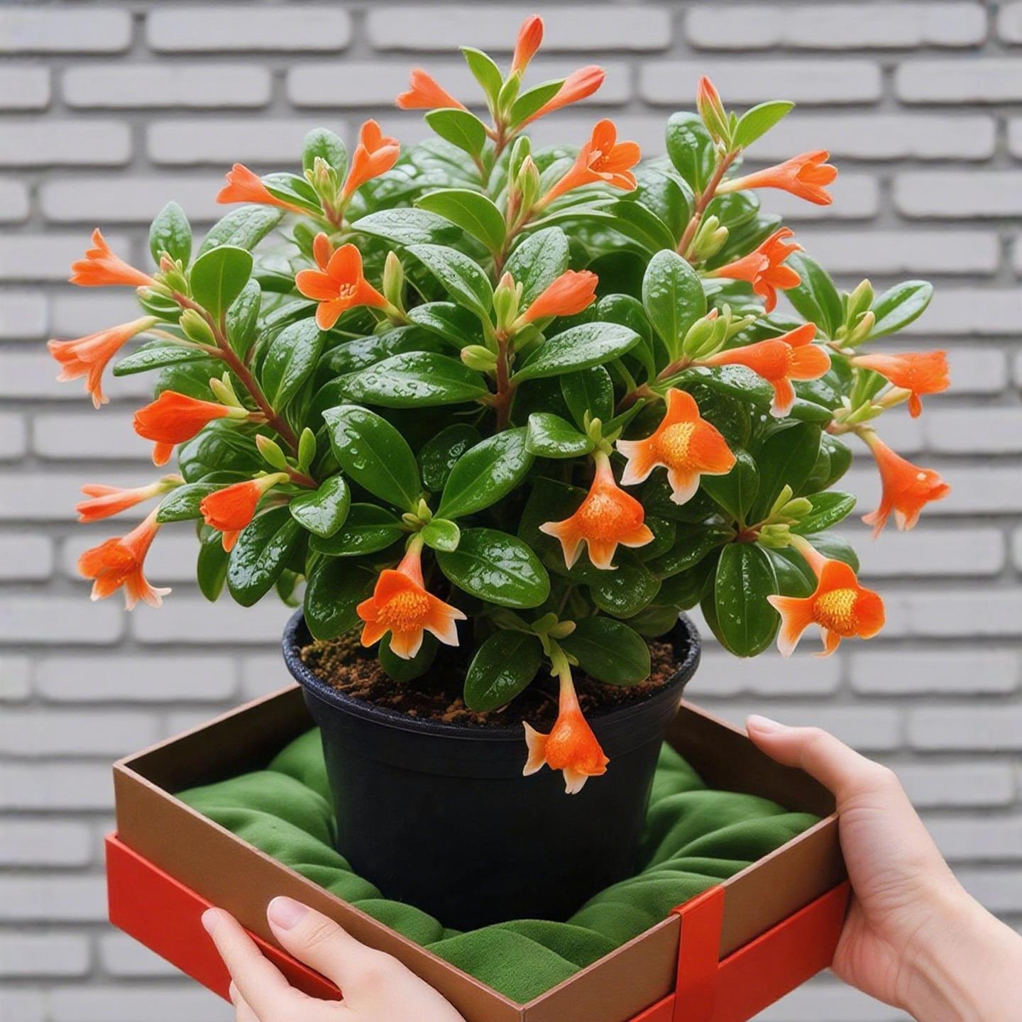 新品金鱼吊兰盆栽带花苞卉