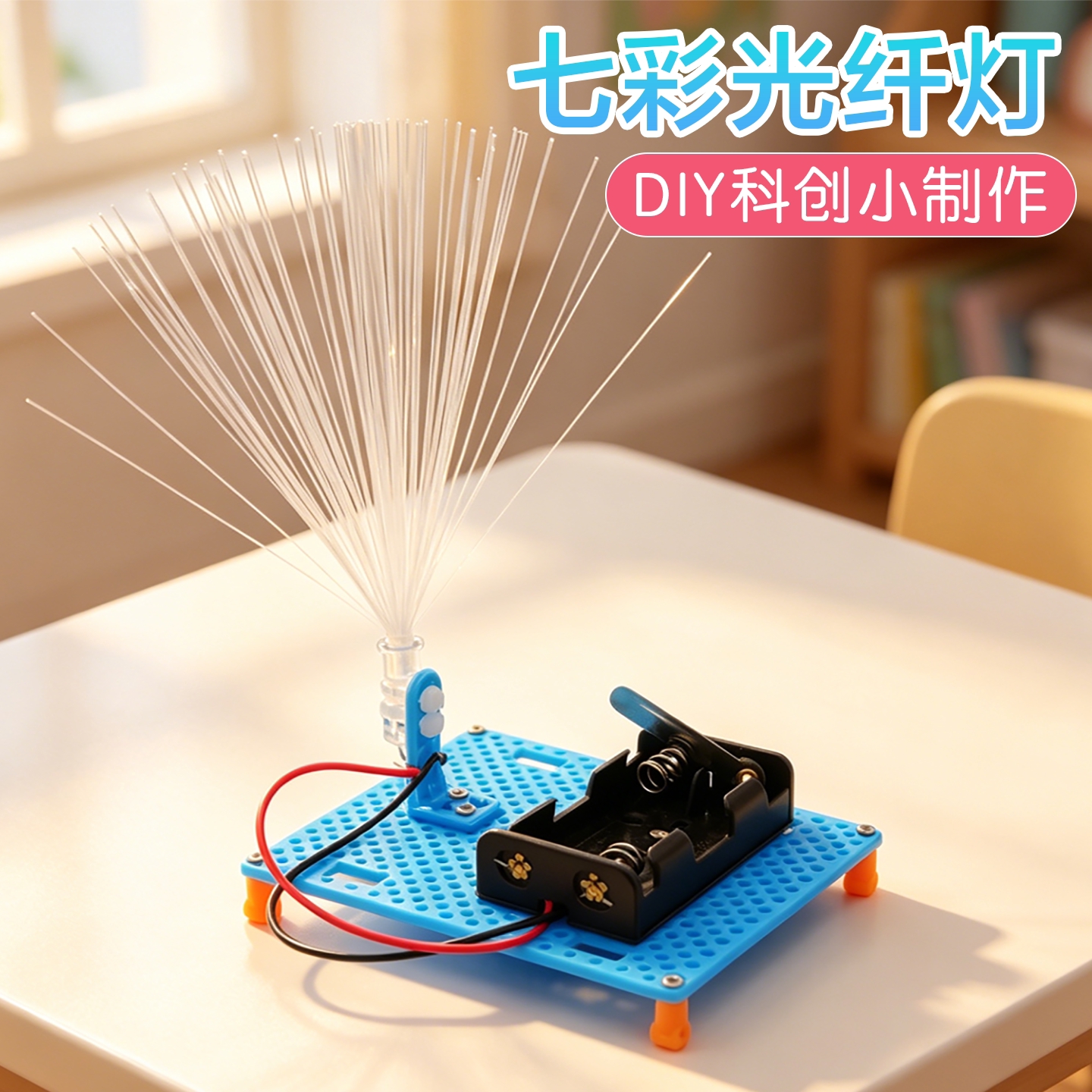 七彩光纤灯科学启蒙实验科创制作图片