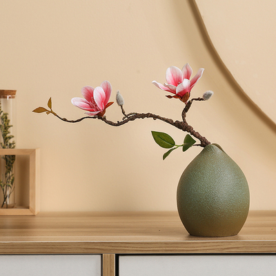 办公室桌面c花瓶假花水培干花摆件装饰品餐桌家居插绿植高级感小