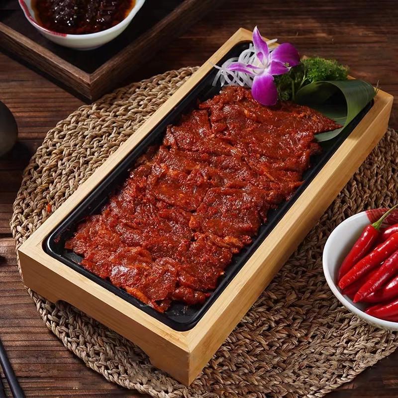 特色涮肥牛羊肉卷毛肚专用菜盘子网红创意个性烤肉火锅.店餐具商