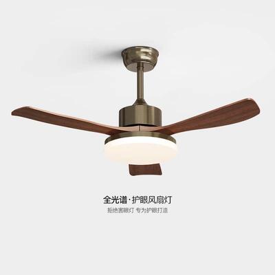 新款吊扇灯吊扇灯客厅卧室饭厅电风扇吊灯一体法式中古风覆古子茹