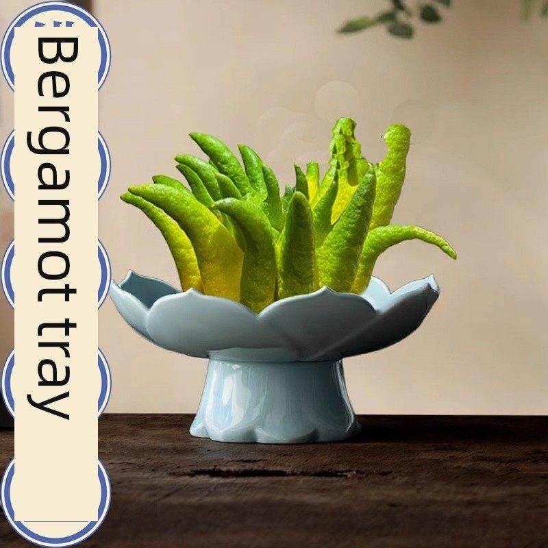 佛手柑托盘器皿陶瓷水培放置佛手禅宗风格中国古代风格花餐具托盘,家居饰品,花瓶,淘宝优惠券,粉丝福利购,淘宝优惠卷