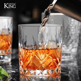 家用复古水晶玻璃洋酒杯威士忌酒杯高级感杯子家用喝水果汁杯套装