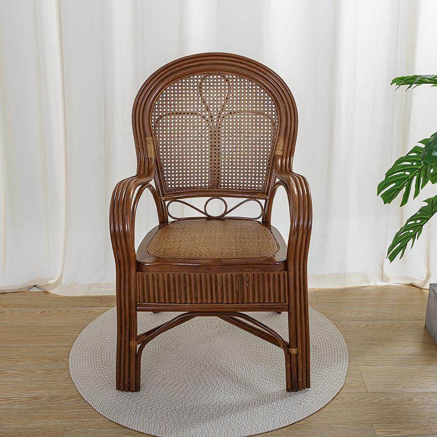 藤椅老人椅办公腾椅靠背椅休闲阳台客厅单人麻将椅真藤椅三件套,住宅家具,阳台椅,淘宝优惠券,粉丝福利购,淘宝优惠卷