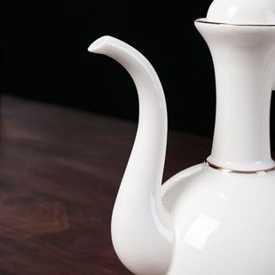 仿古酒壶酒杯创意 羊脂玉家用酒壶陶瓷分酒器档酒具德化白瓷中式