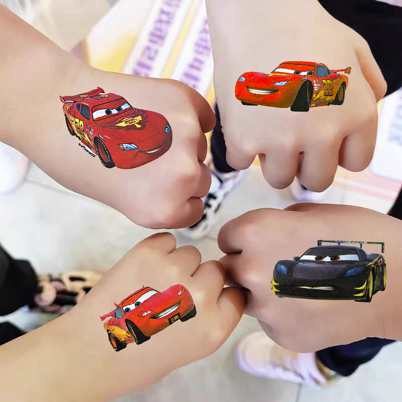 闪电麦昆儿童纹身贴纸防水持久3到6岁汽车贴画赛车总动员男孩玩具,玩具/童车/益智/积木/模型,贴纸,淘宝优惠券,粉丝福利购,淘宝优惠卷